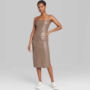 #3-NWT Wild Fable Faux Leather Dress